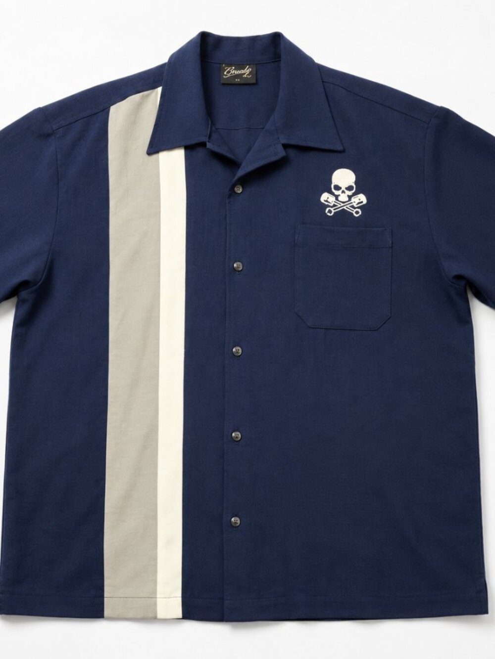 Steady Clothing Skull Piston Racer Rockabilly Bowling Hot Rod Car Culture Large